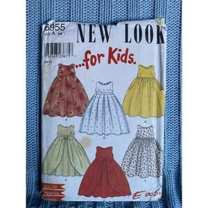 Simplicity 6955 Sewing pattern girls dress puff skirt over skirt princess